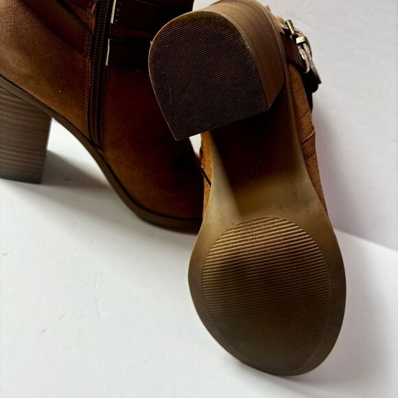 Madden Girl Eliot Dark Tan Ankle Boots Booties Women's Size 8 US Casual Work Fun - Picture 6 of 10